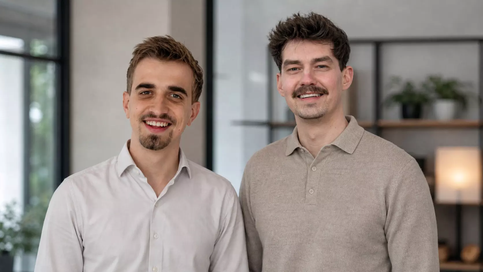 Lucas en Niels, de twee oprichters van CommonBase, in hun kantoor in Ede